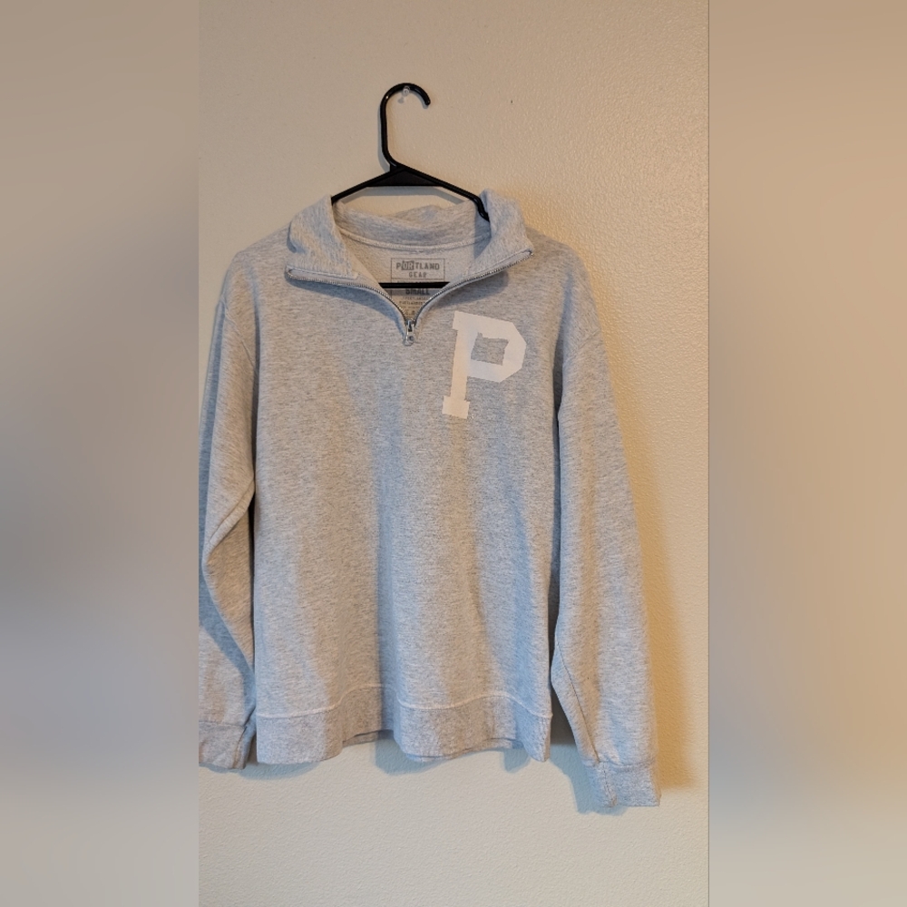 Portland Gear Quarter-Zip Gray Sweater